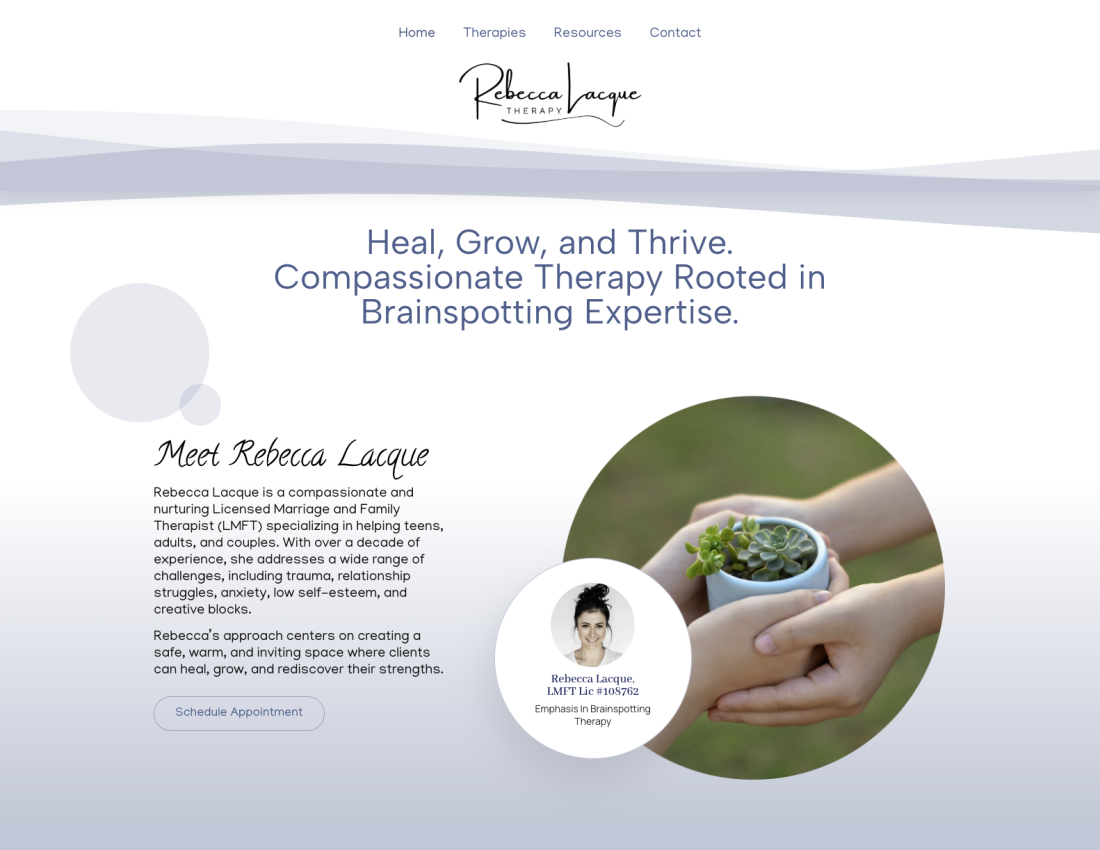 Lacque Therapy website design california web designers